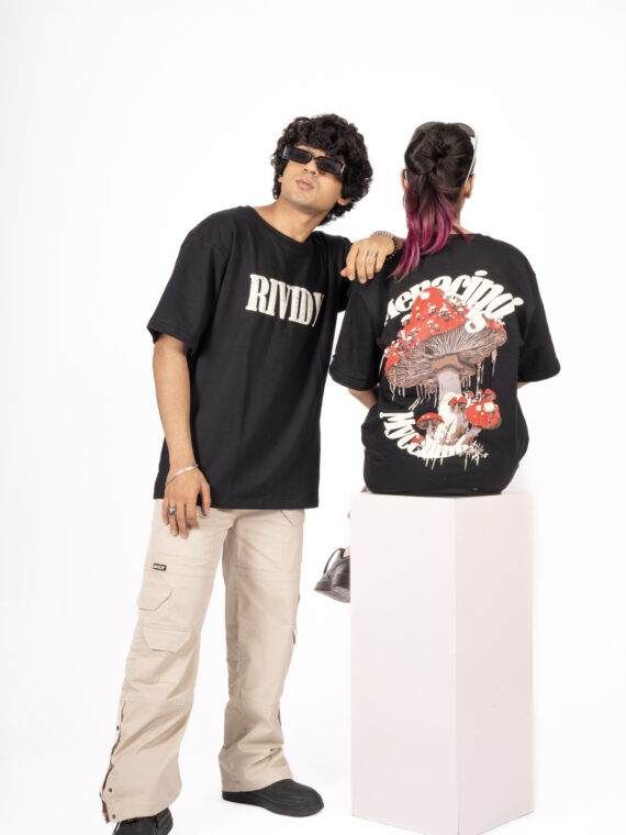MUSHROOM T-SHIRT BLACK